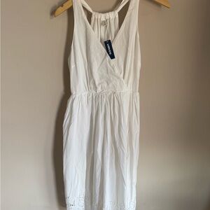 Old Navy White Sleeveless Dress nwt